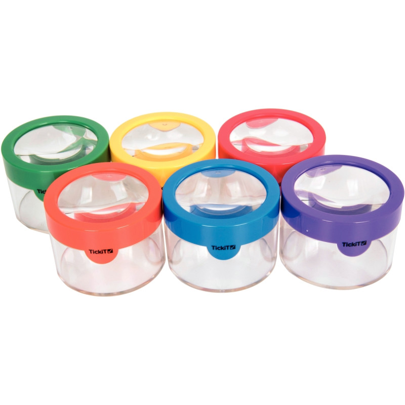 Boite de 6 pots d'observation coloris assortis