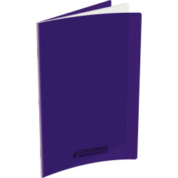 Piqûre 48 pages CONQUERANT, 24x32 cm, seyès, couv PP violet