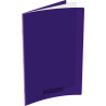 Piqûre 48 pages CONQUERANT, 24x32 cm, seyès, couv PP violet