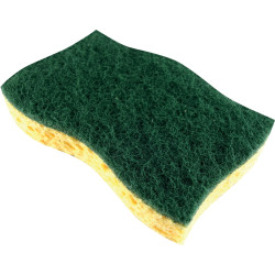 Lot de 10 éponges avec abrasif vert 10,8x6,5cm