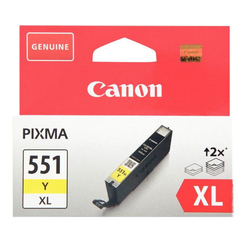 Canon 551XL cartouche jet d'encre jaune haute capacité authentique (CL