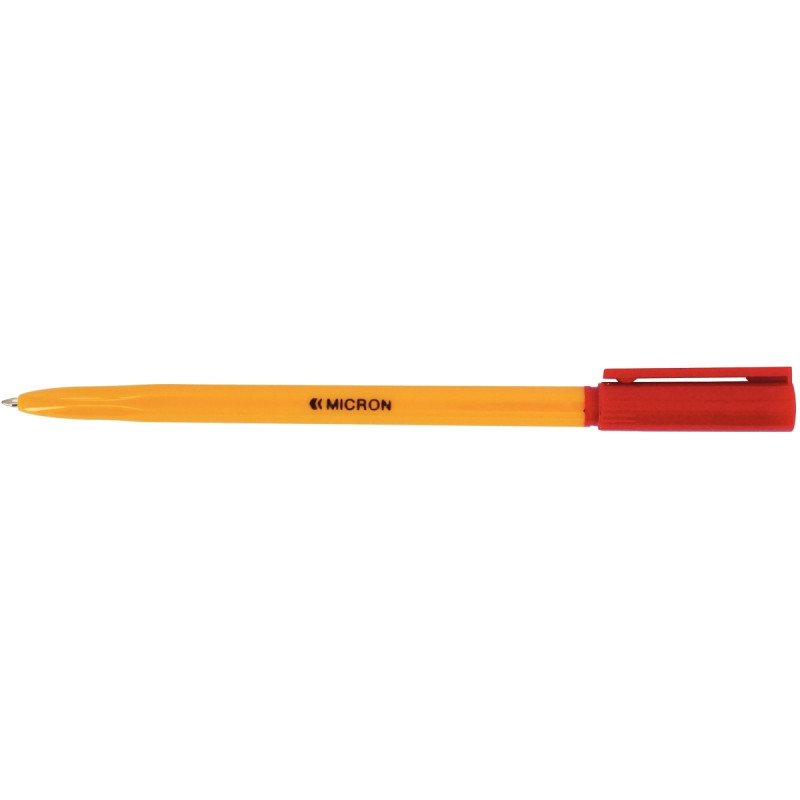 Boîte de 50 stylos bille Micron pointe fine rouge