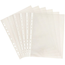 Sachet de 10 pochettes perforées en polypropylène lisse 9/100ème
