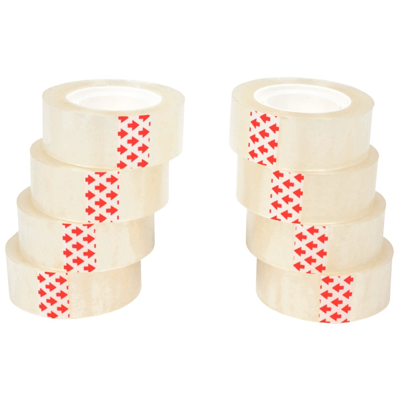 Lot de 8 rouleaux adhésifs transparents 19mmx33m