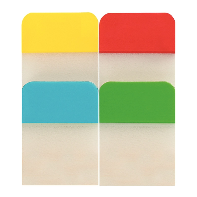 Carte de 4 x 20 index rigides repositionnable de 38 mm