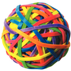 Blister boules d'élastiques 70g fluo assortis