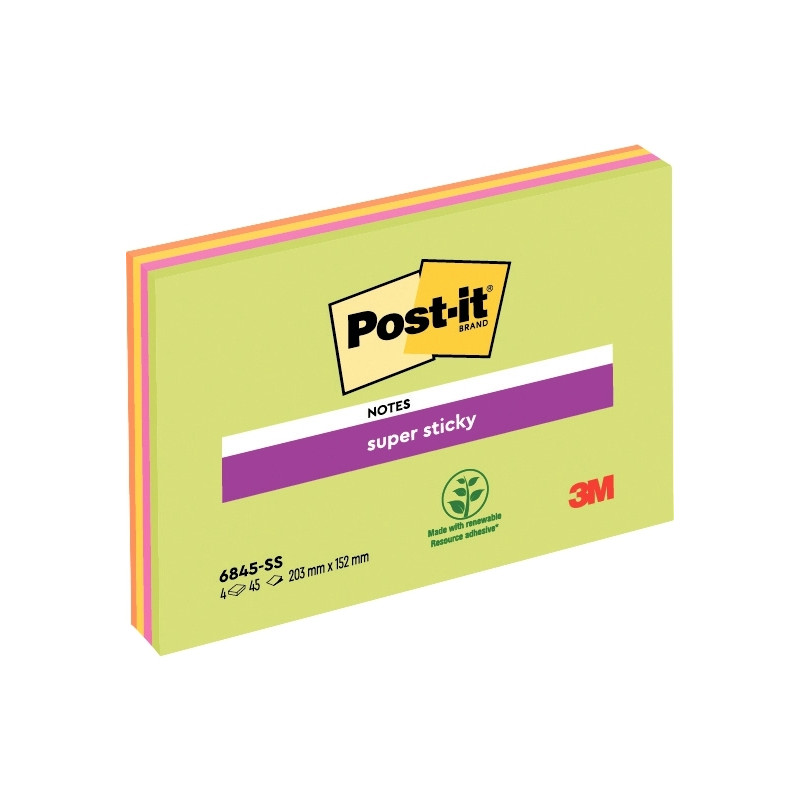 Paquet de 4 blocs Meeting Notes Super Sticky