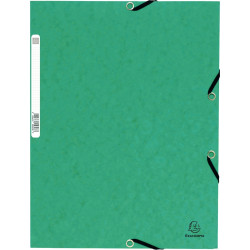Chemise 3 rabats à élastiques en carte lustrée 355g, vert