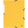 Chemise 3 rabats à élastiques en carte lustrée 355g, jaune