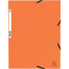 Chemise 3 rabats à élastiques en carte lustrée 355g, orange