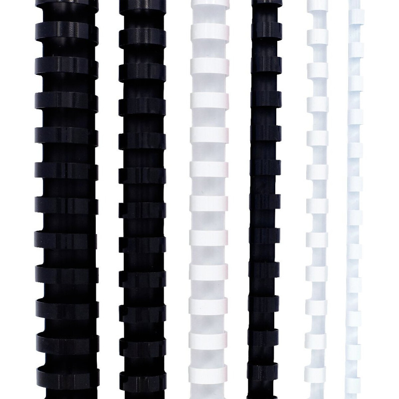 Boîte de 100 reliures plastiques couleur Ø 14mm noir