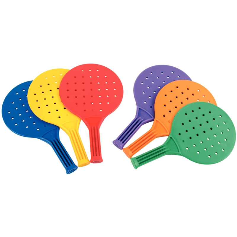 Jeu de 6 raquettes multi-jeux coloris assortis
