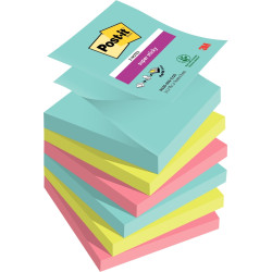 Lot de 6 blocs de 90 feuilles Z-Notes Super Sticky post-it, 76 x 76 mm