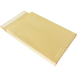 Paquet de 50 pochettes kraft armé 229x324mm 130g soufflet 30mm bande s