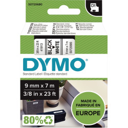 Recharge DYMO D1 9 mm x 7 m noir et blanc