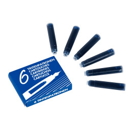Étui de 6 cartouches internationales bleues