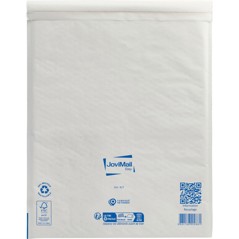 Paquet de 10 pochettes blanches bulles d'air 350x470mm