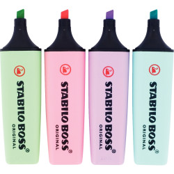 Pochette de 4 surligneurs Boss pastels assortis