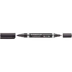 Marqueur permanent Lumocolor Duo noir