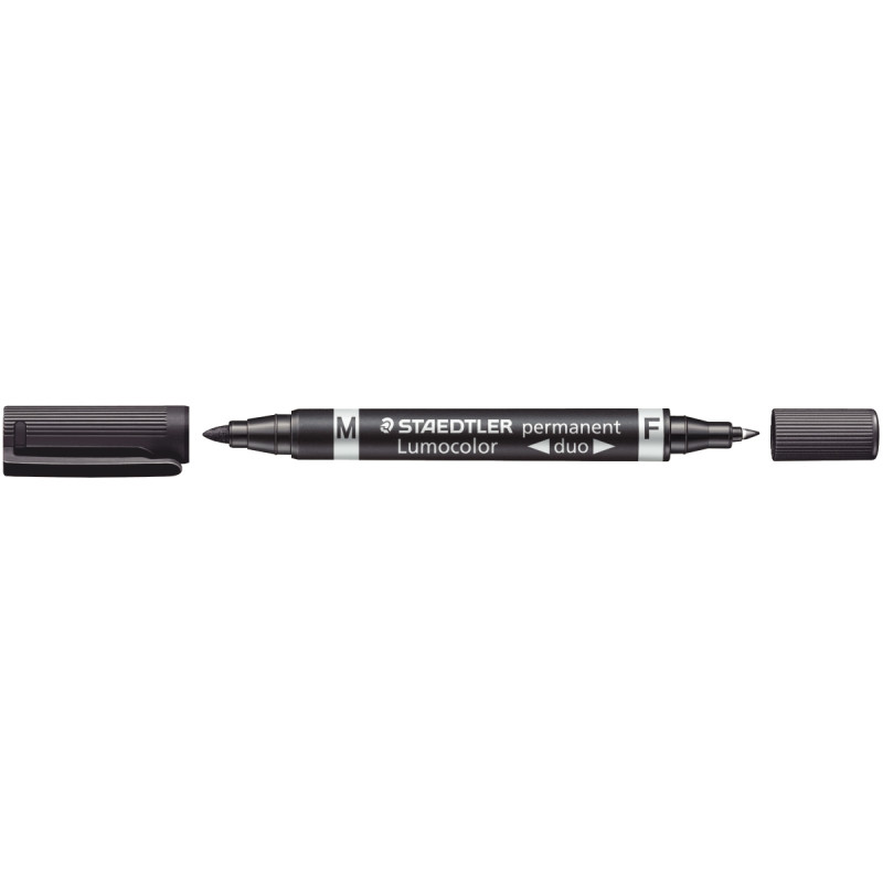 Marqueur permanent Lumocolor Duo noir