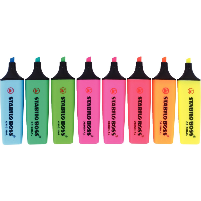 Pochette de 8 surligneurs Boss assortis