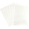 Carton de 500 pochettes perforées en polypropylène grainé 5/100ème