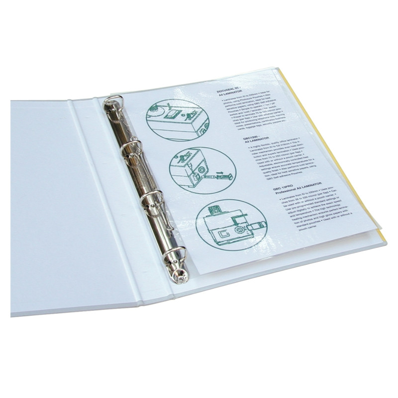 Boite de 100 pochettes à plastifier perforées A4 80 microns