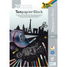 Bloc de 20 feuilles de papier noir format A4 130g