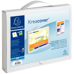 Valisette personnalisable KREACOVER en polypropylène, dos 4 cm, blanc