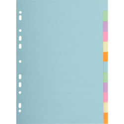 Jeu de 12 intercalaires en carte recyclée 170g, format A4