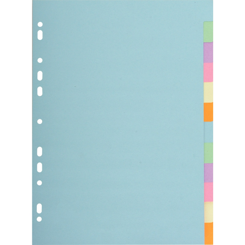 Jeu de 12 intercalaires en carte recyclée 170g, format A4