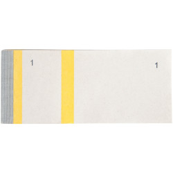 Lot de 10 blocs numérotés à souches 1 souche, coloris jaune