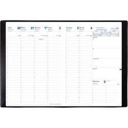 Agenda semainier EU 09/09 noir