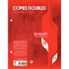 Copies doubles 200 pages perforées 70g, format 17x22 cm, seyès