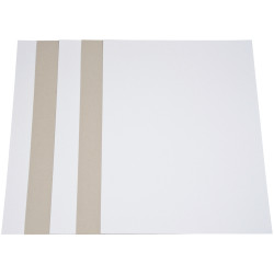 Paquet de 5 feuilles de carton 1 côté blanc, 1 côté gris format 50 x 6