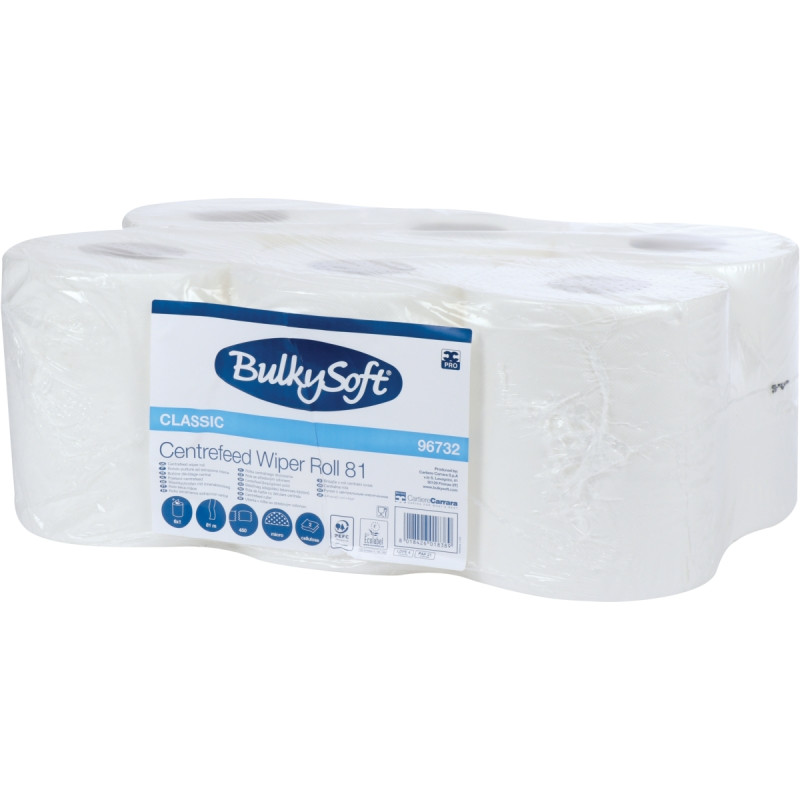Lot de 6 bobines essuie-tout 2 plis blanches