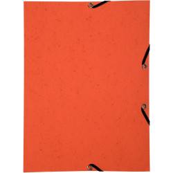 Lot de 10 chemises sans rabat à élastiques en carte lustrée, orange