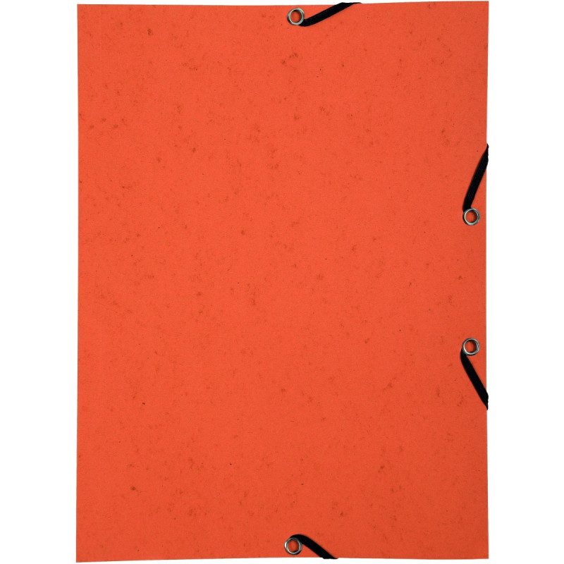 Lot de 10 chemises sans rabat à élastiques en carte lustrée, orange