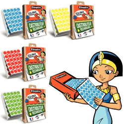 Lot 4 ecopack de 12000 gommettes rondes assorties