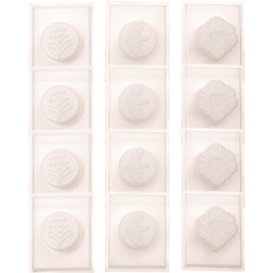 Lot de 12 mini moules, les savons Nature