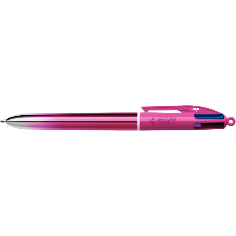 Stylo 4 couleurs Smooth rose