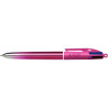 Stylo 4 couleurs Smooth rose