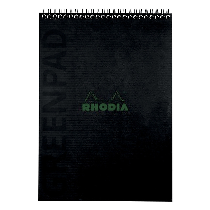 Bloc-notes GREENPAD à reliure intégrale, format A5, 80 feuilles, quadr