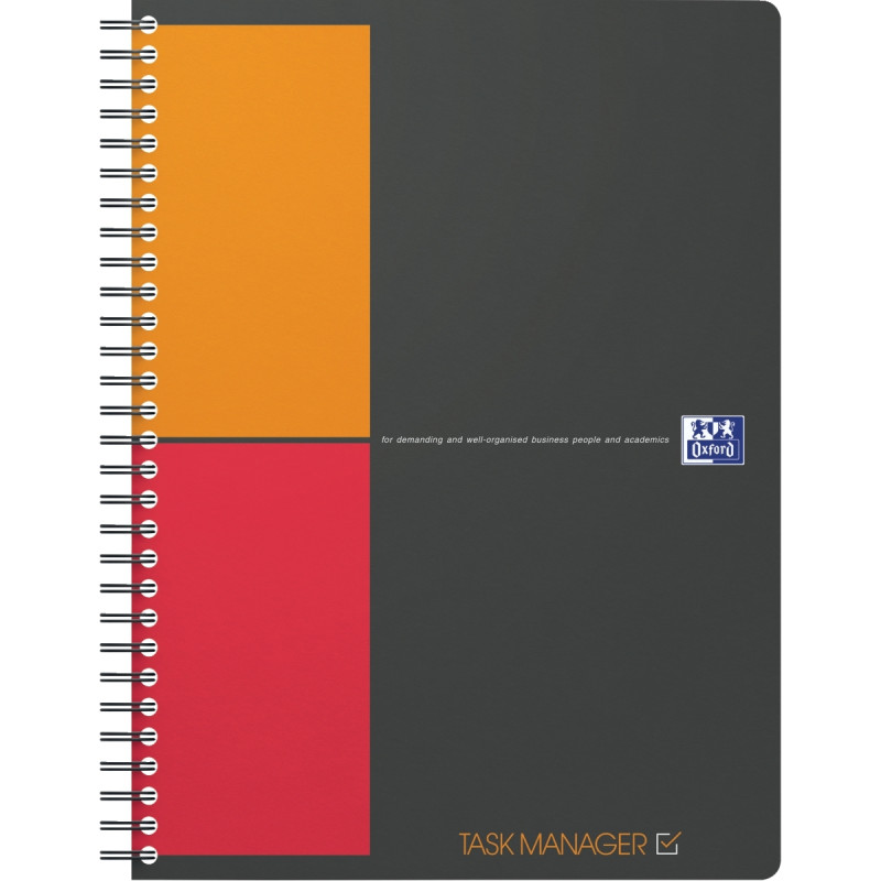 Cahier à reliure intégrale TASK MANAGER format tablette B5, 160 pages