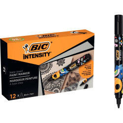 Boîte de 12 marqueurs peinture Intensity noirs