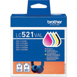 Brother CASQUE lot de 4 cartouches d'encre noir, cyan, magenta, jaune