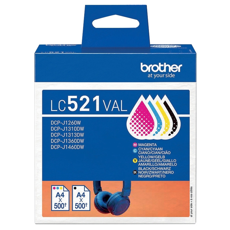 Brother CASQUE lot de 4 cartouches d'encre noir, cyan, magenta, jaune