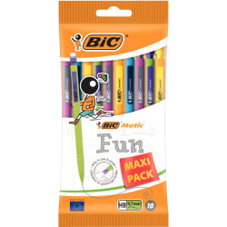 Blister de 10 portemines Matic Fun 0,7mm assortis