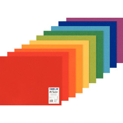 Paquet de 10 feuilles mi-teintes 50x65cm couleurs vives