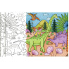 Rouleau fresque à peindre dinosaure